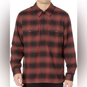 Vince Plaid Quarter Zip Size Medium